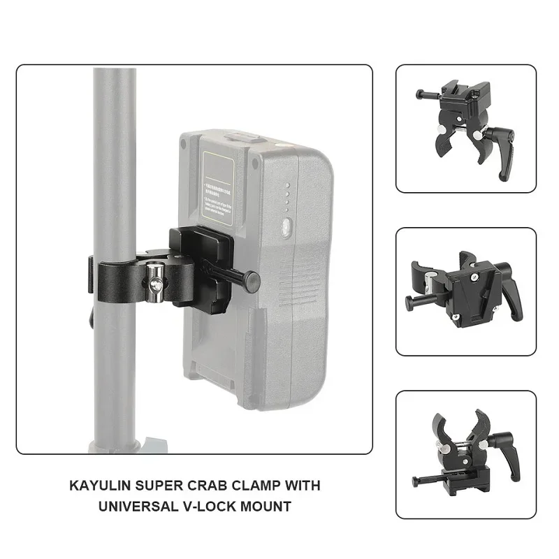 Camera Super Clip with Quick Release Adapter and Universal V-lock Installation.Sony Amera Battery Photography Studio Accessories