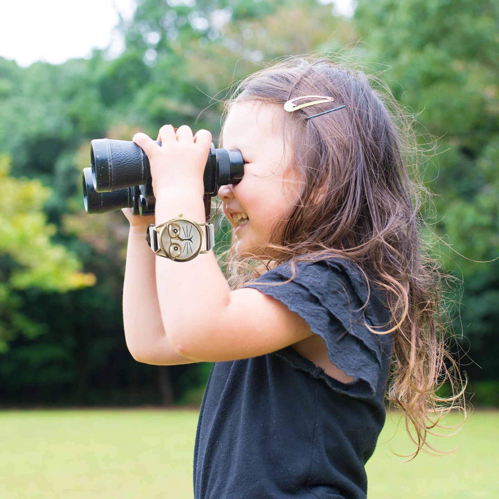 1Pcs Kid Friendly Cat Quartz Watch with Durable PU Strap Elegant Fashionable Wristwatch for All Occasions Cat Pattern Watch