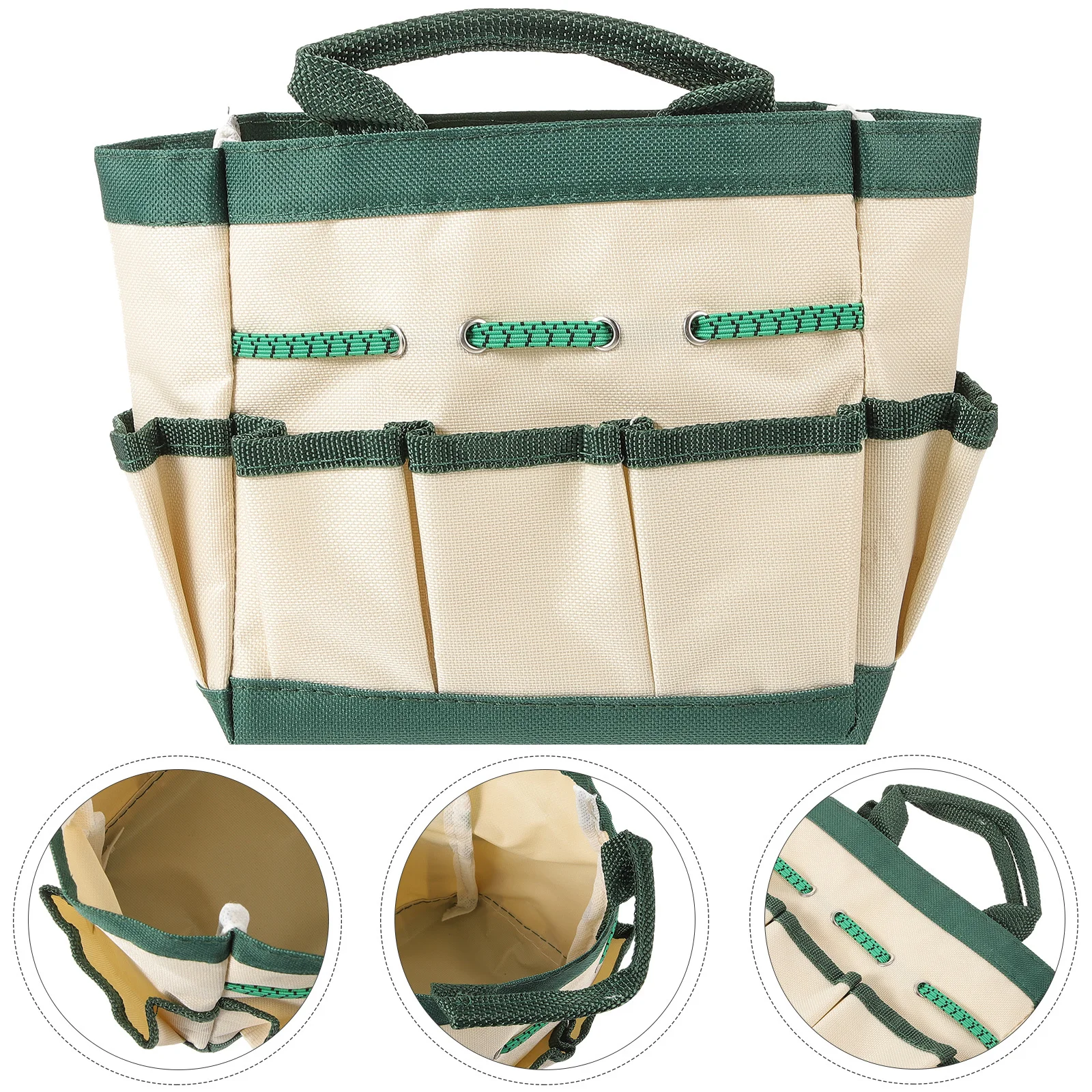 1 قطعة حقيبة تخزين أدوات الحديقة مقاومة للاهتراء مادة أكسفورد مع مقبض مريح لحقيبة أدوات البستنة