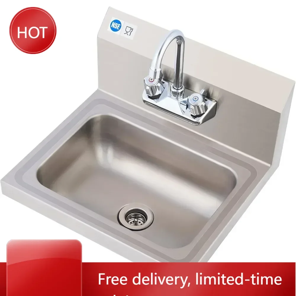 

Горячая распродажа: Настраиваемая коммерческая мойка WILPREP из нержавеющей стали для мытья рук, коммерческая универсальная мойка NSF с изливом-гусаком