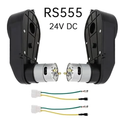 2pcs RS555 Kids Ride On Toys Car Motor Gearbox 24V 18000-40000RPM Car Wheels Gearbox High Speed DC Motor for Remote Control Car