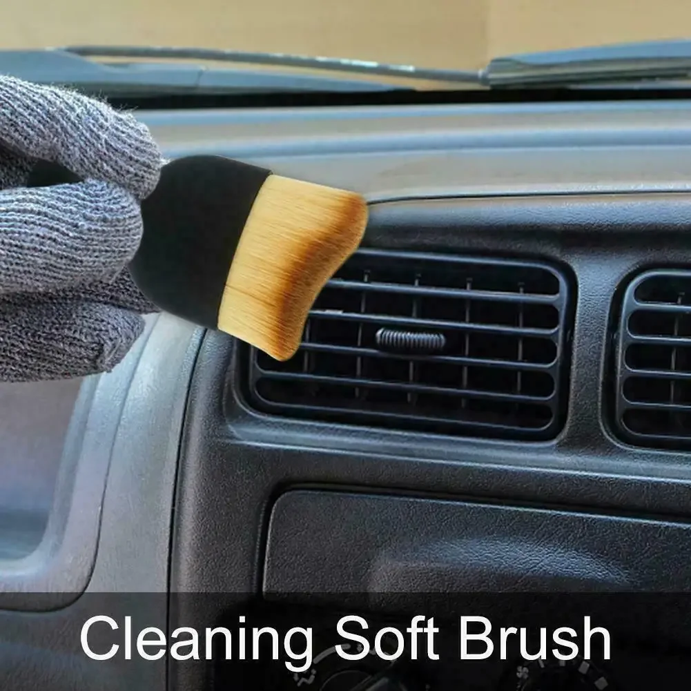 1pcs Car Interior Cleaning Detaling brush Car Air Conditioner Cleaning Brush Dust Removal Artifact Brush Car Interior Cleaning