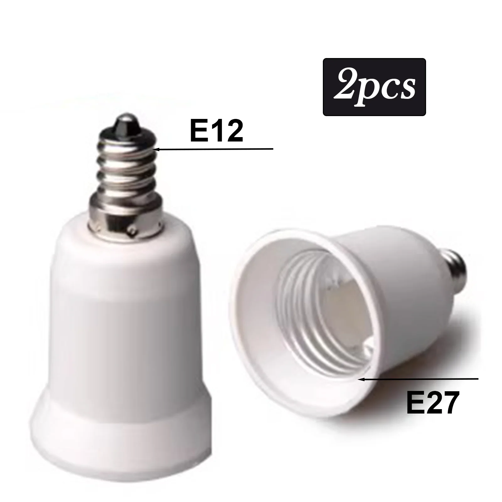 2Pcs White E12 To E…