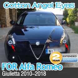 for Alfa Romeo Giulietta 2010-2018 Car Accessories 2 Years Warranty Hight Quality LED Angel Eyes Kit Cotton White  Ring