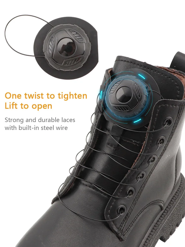 Lacets automatiques pour bottes de qualité, sans cravate, grande boucle pivotante, sans attaches, pour adultes et enfants, accessoires de chaussures