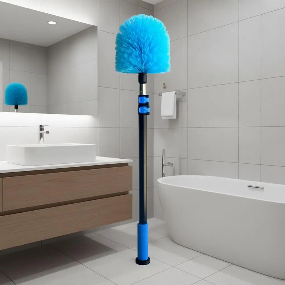 

20-футовая щетка для удаления паутины с выдвижной ручкой для уборки внутри и снаружи помещений