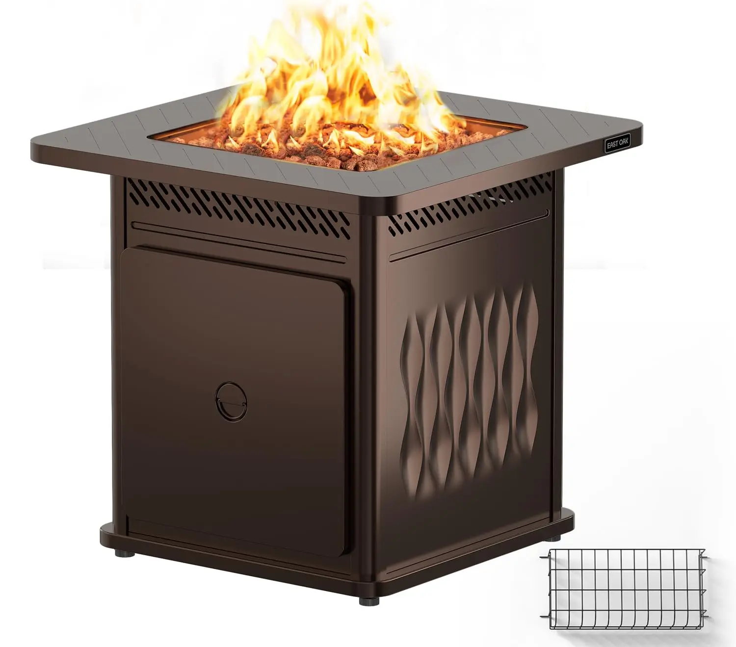 28'' Propane Fire Pit Table, 50,000 BTU Steel Gas FirePit for Outdoor, Outside Patio Deck and Garden, CSA Certified