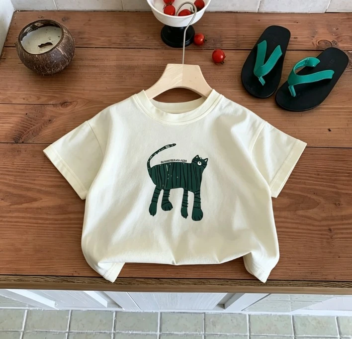 Toddler Boys Girls Soft Cotton T Shirt With Cute Animal Print Children Short And Long Sleeve Tee For Kids Play And Everyday Wear