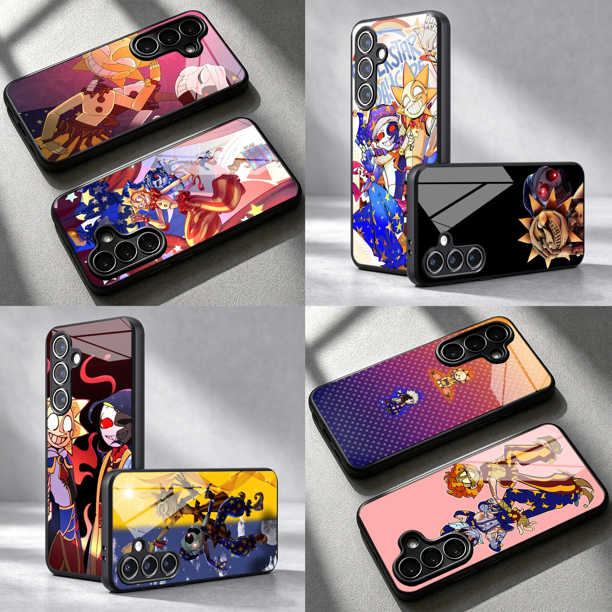 Game S-Sundrop And M-Moondrop Fnaf Phone Case For Samsung A54 A53 A52S A34 A33 A32 A24 A23 A22 A14 A13 A04S A03S M54 M53 M52 M34