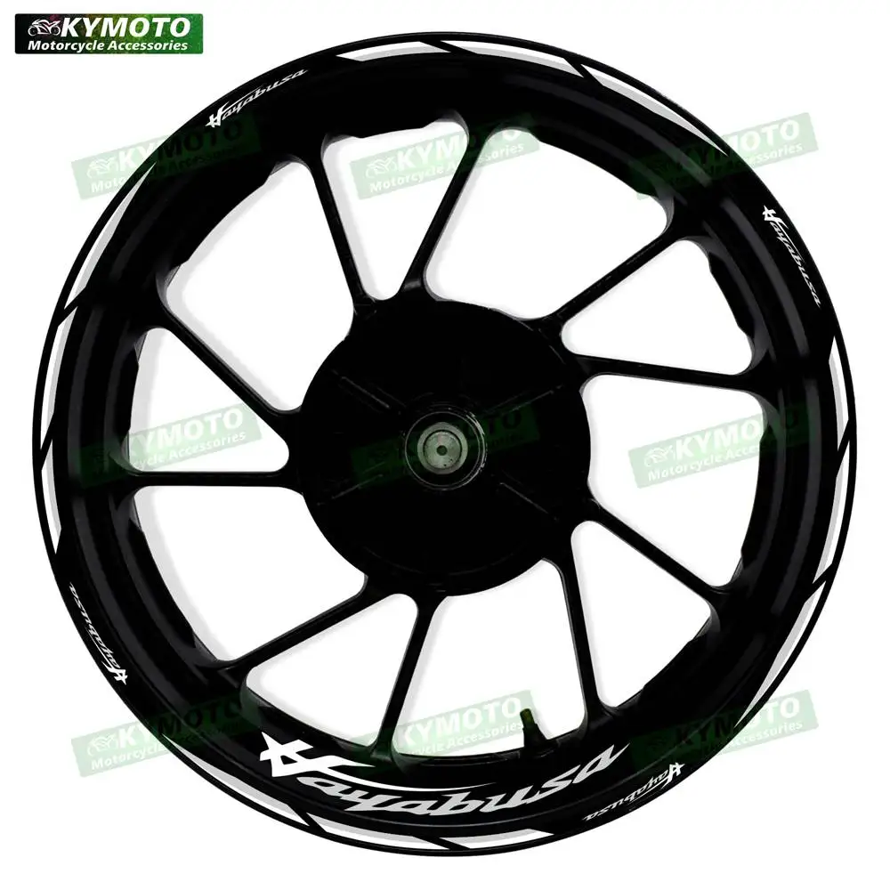for HAYABUSA R1300 R 1300 motorcycle accessories 17 inch front and rear wheel hub stickers fairing wheel rim reflective decals