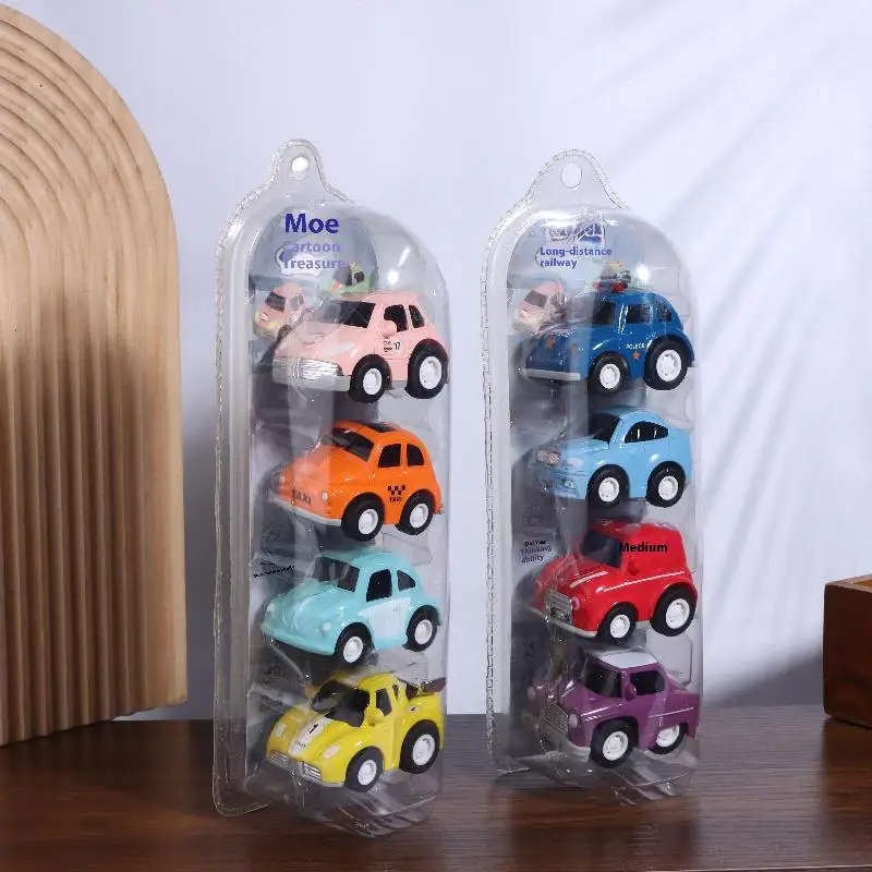 4 pezzi mini modello di auto giocattoli simulazione tirare indietro auto giocattolo cartone animato scorrevole inerzia veicolo giocattoli per bambini regali di compleanno