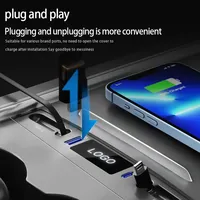 Tesla docking station, smart coupler station with LED, equipped with fast charger, comes with Apple and topi-c charging cables