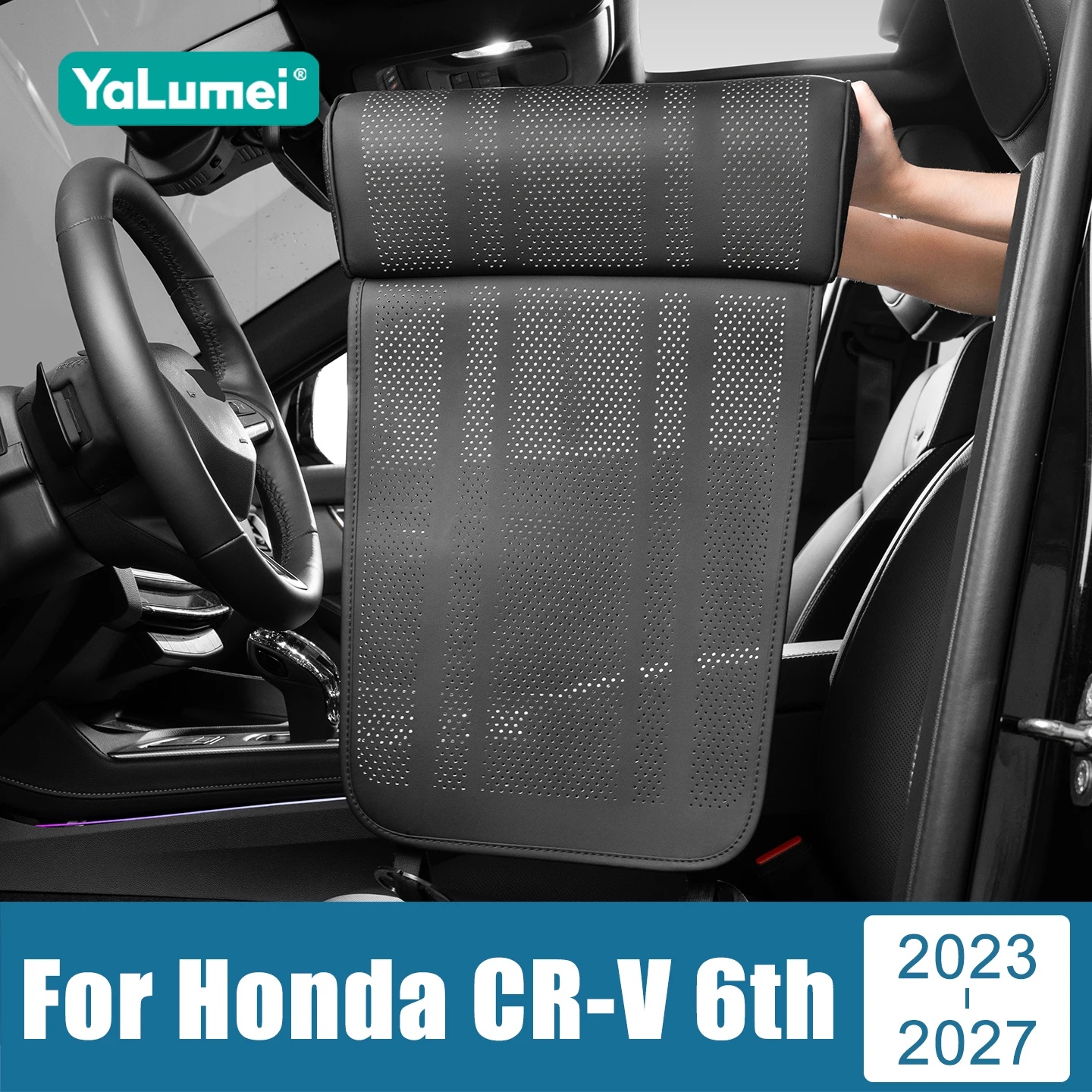 For Honda CR-V 6th Gen 2023 2024 2025 2026 2027 CRV Hybrid Car Seat Leg Support Extension Mat Cushion Pad Rest Breathable Cover