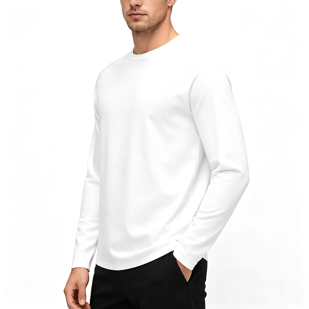 Breathable Sport Shirt Men Sweatshirt For Everyday Wear 96 Percent Polyester 4 Percent Spandex Regular Fit Length