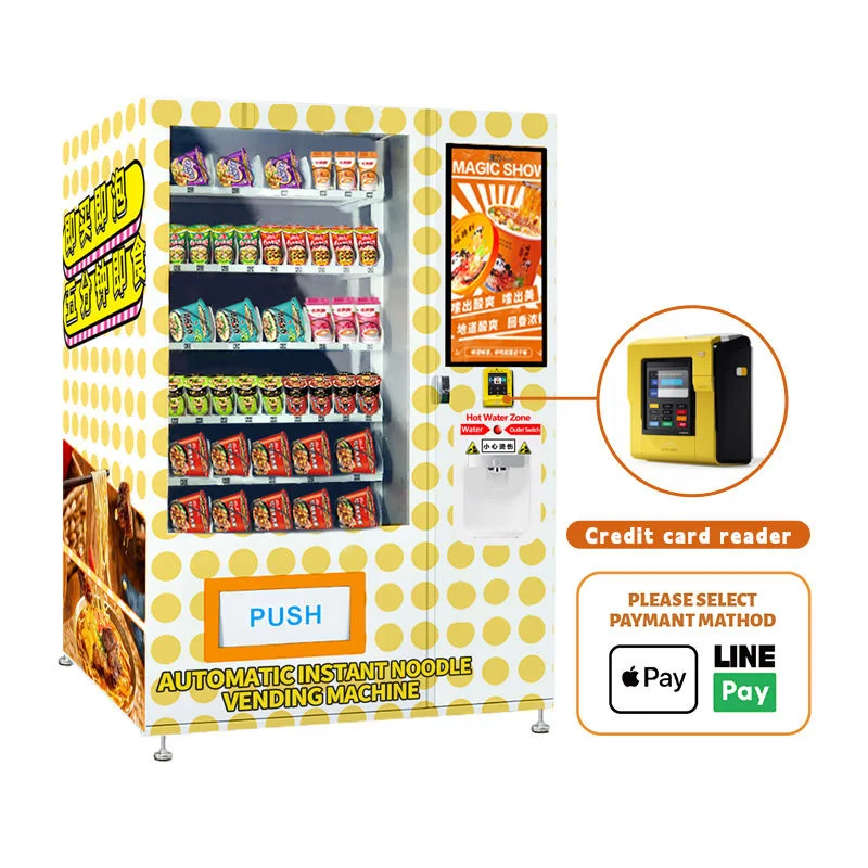 FL Wholesale Machine with Hot Water Token Payment System and SDK Function for Sale Instant Noodle Vending Machine Customized