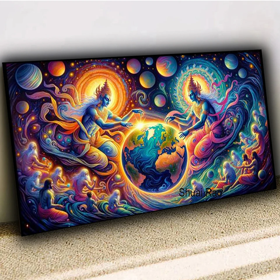 

Large Size Mayan Mythology Diamond Painting New 2025 Full Diamond Mosaic amazing Cosmic Battles Diy Cross Stitch kits Home Decor