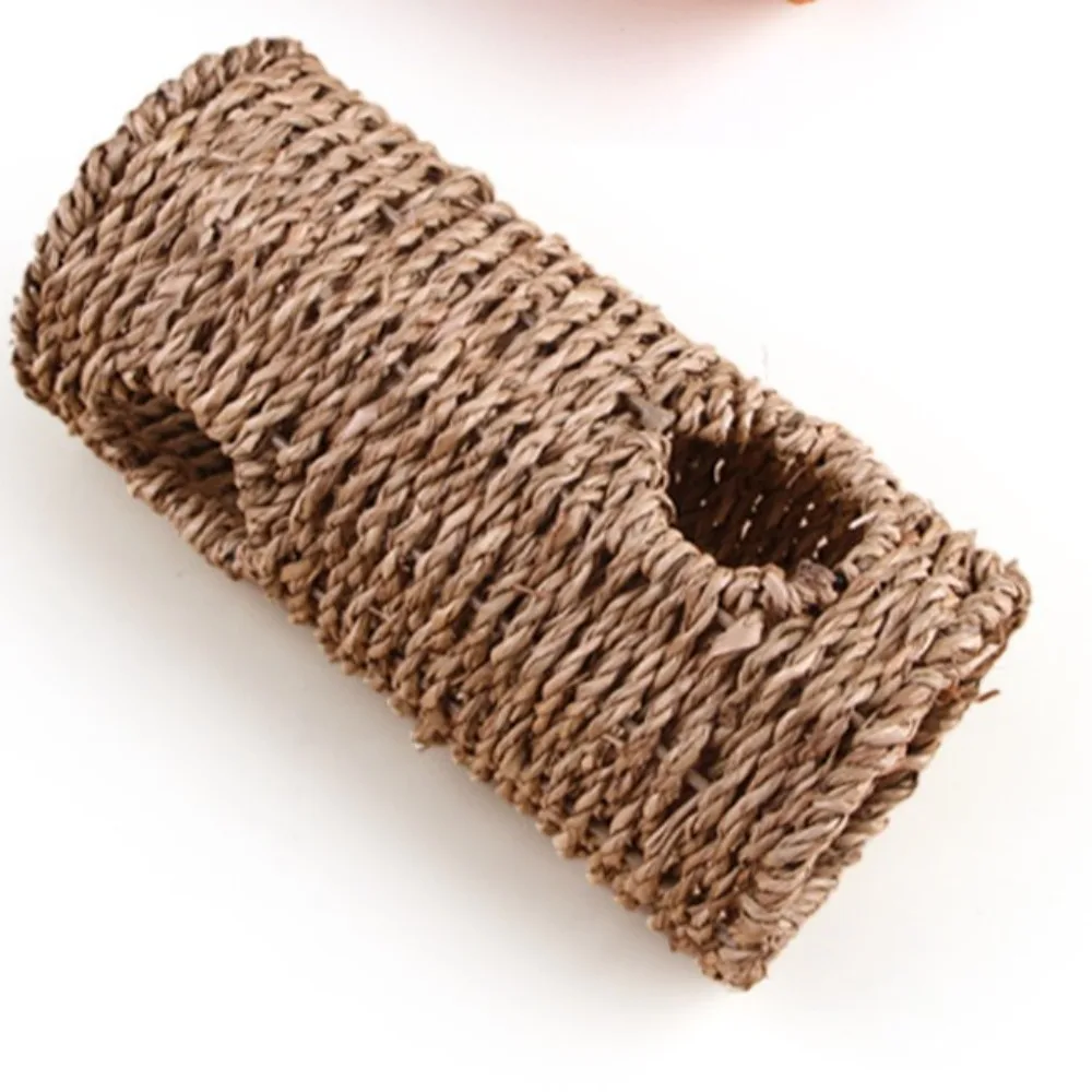 الحيوانات الأليفة الهامستر العشب عش إخفاء الممر المنسوجة يدويا العشب منزل السنجاب القنفذ الهامستر الببغاء الحيوانات الأليفة الصغيرة إخفاء عش الطيور اللعب