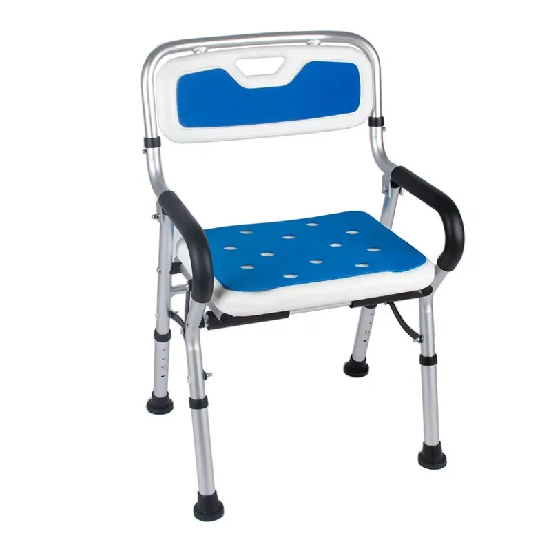 Elderly Pregnant Bathroom Stool Aluminum Alloy Material Bath Seat Safety Handrail Shower Chair Height Adjustment Bath Chair