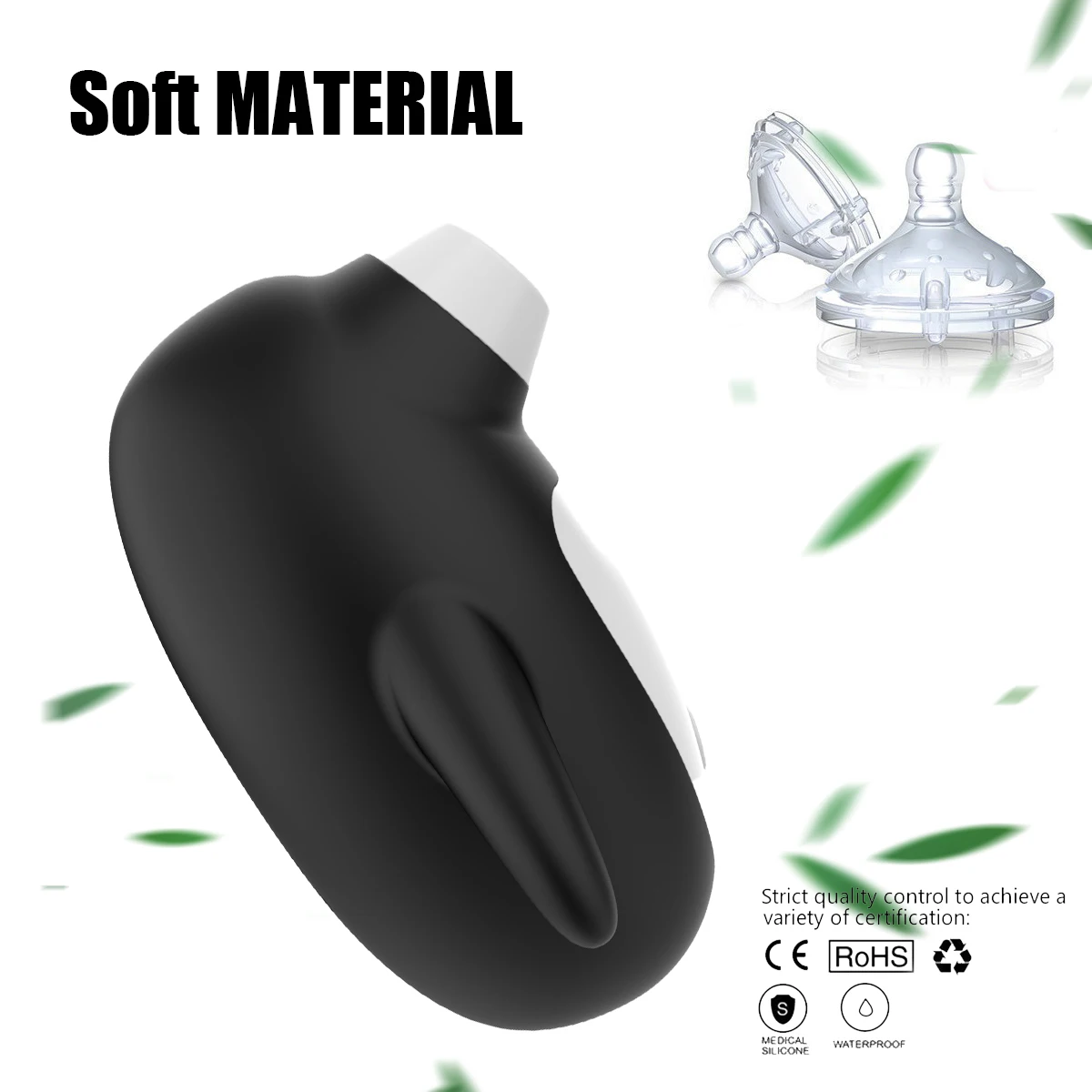 Penguin Oral Sucking Vibrator for Women Clitoral Nipple Stimulator with 10 Powerful Vibration Modes Waterproof Clit Sex Toys