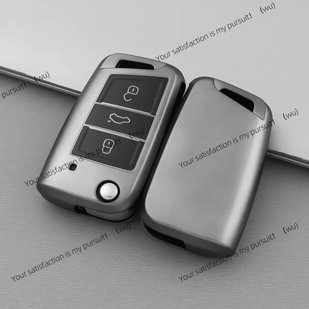 For VW Volkswagen Golf 7 MK7 Tiguan MK2 TPU Shell Fob Car Flip Key Case Cover for Seat Ateca Leon FR Ibiza Skoda Octavia Kodiaq