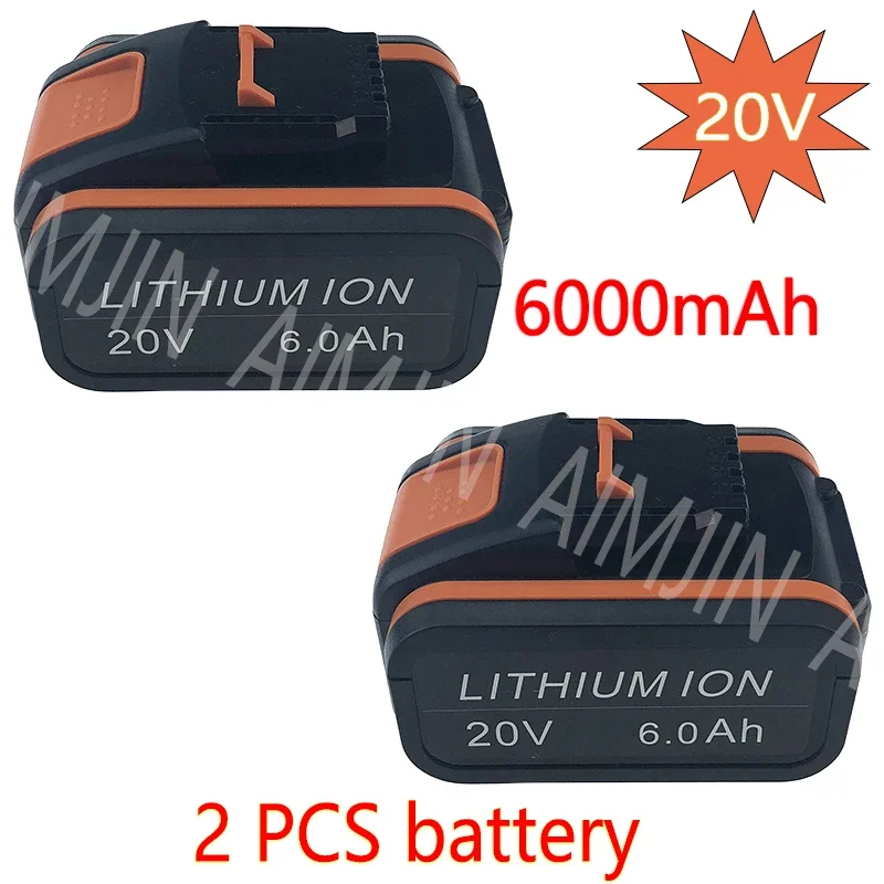 100% NEW Suitable for Worx WA3553 20V 6.0Ah Battery Cordless Power Tool Spare Batteriies WA3572 WA3553 Replacement Battery