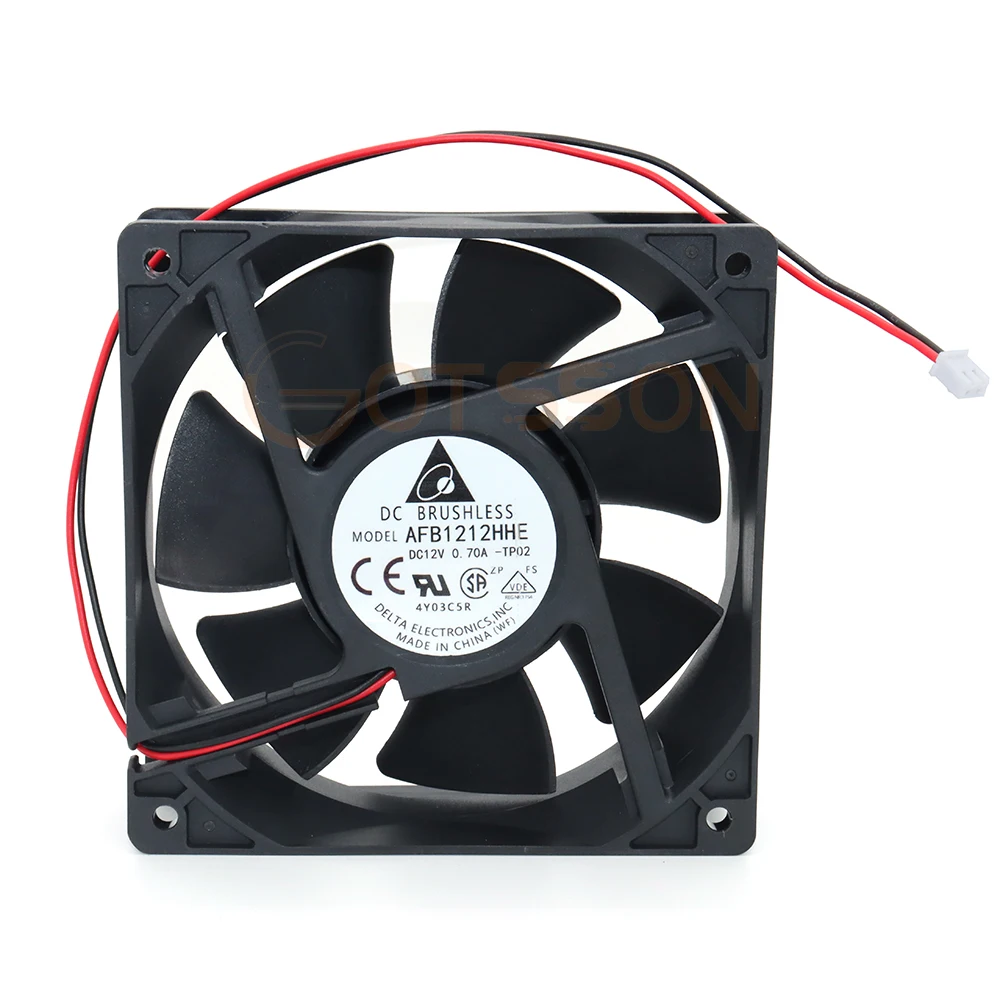 For delta new AFB1212HHE DC 12V 0.7A 12038 120*120*38MM 12cm large air volume inverter cooling fan