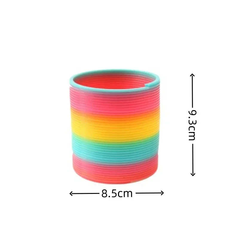 2024 Rainbow Magic Spring Party Toy Creative Decompression Folding Spring Circle Magic Puzzle Children\'s Birthday Party Gift