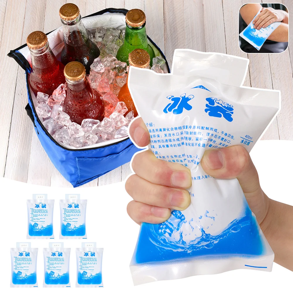 5pcs Gel Ice Packs Reusable Cold Compress Packs For Injuries,Pain Relief,Safe Eco-Friendly Hot And Cold Gel Iceing Bag