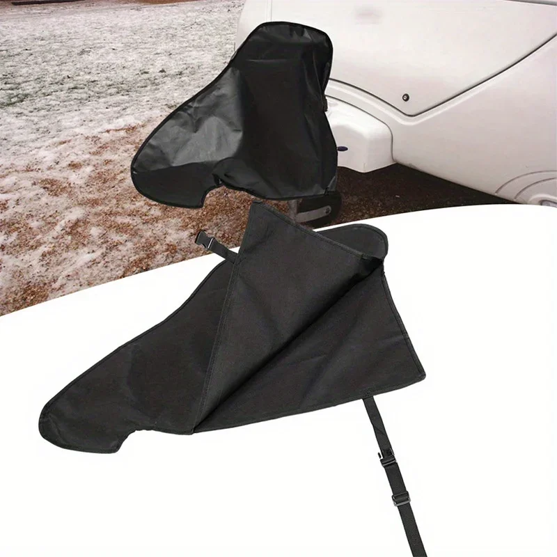 RV & Trailer Hitch Cover with Buckle Strap - Coupling Protector, Towing Accessory