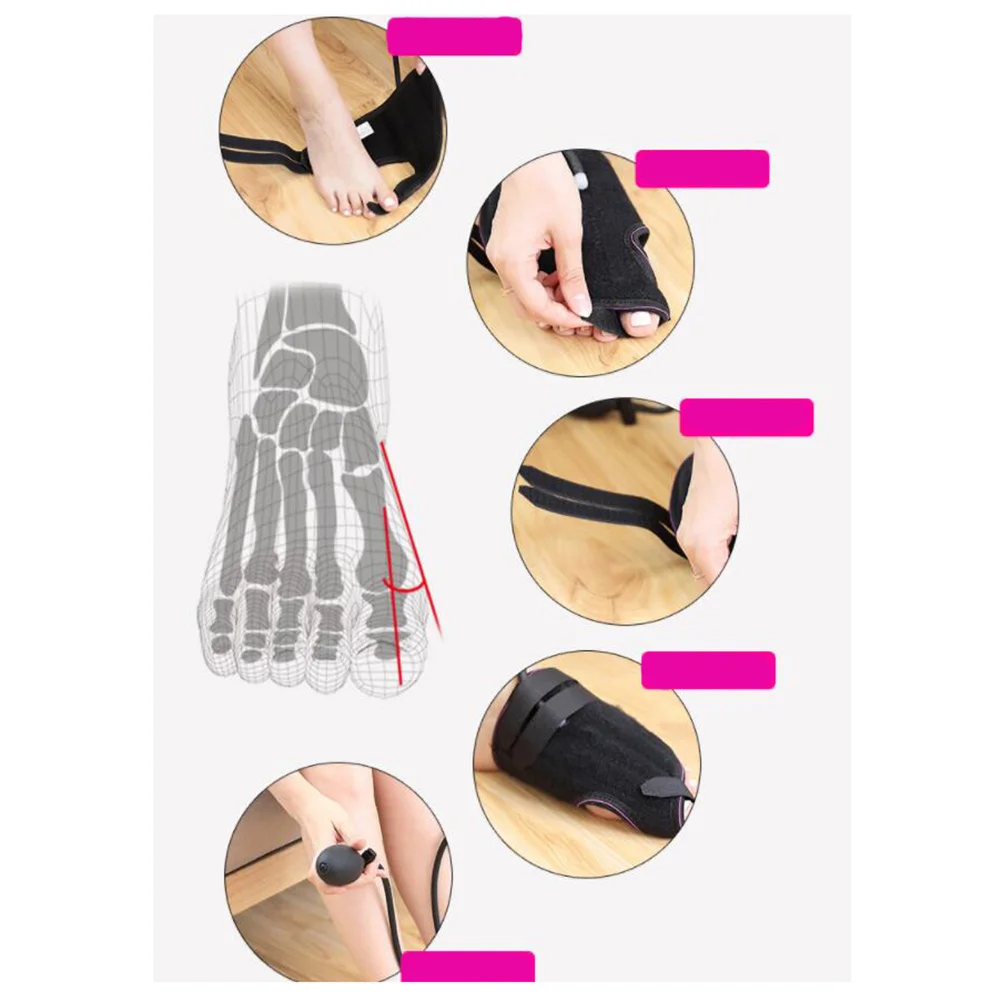 

1Pair Big Toe Bunion Corrector Comfortable Splint Protector Adjustable Toe Brace Support Relieve Pain Arch Support