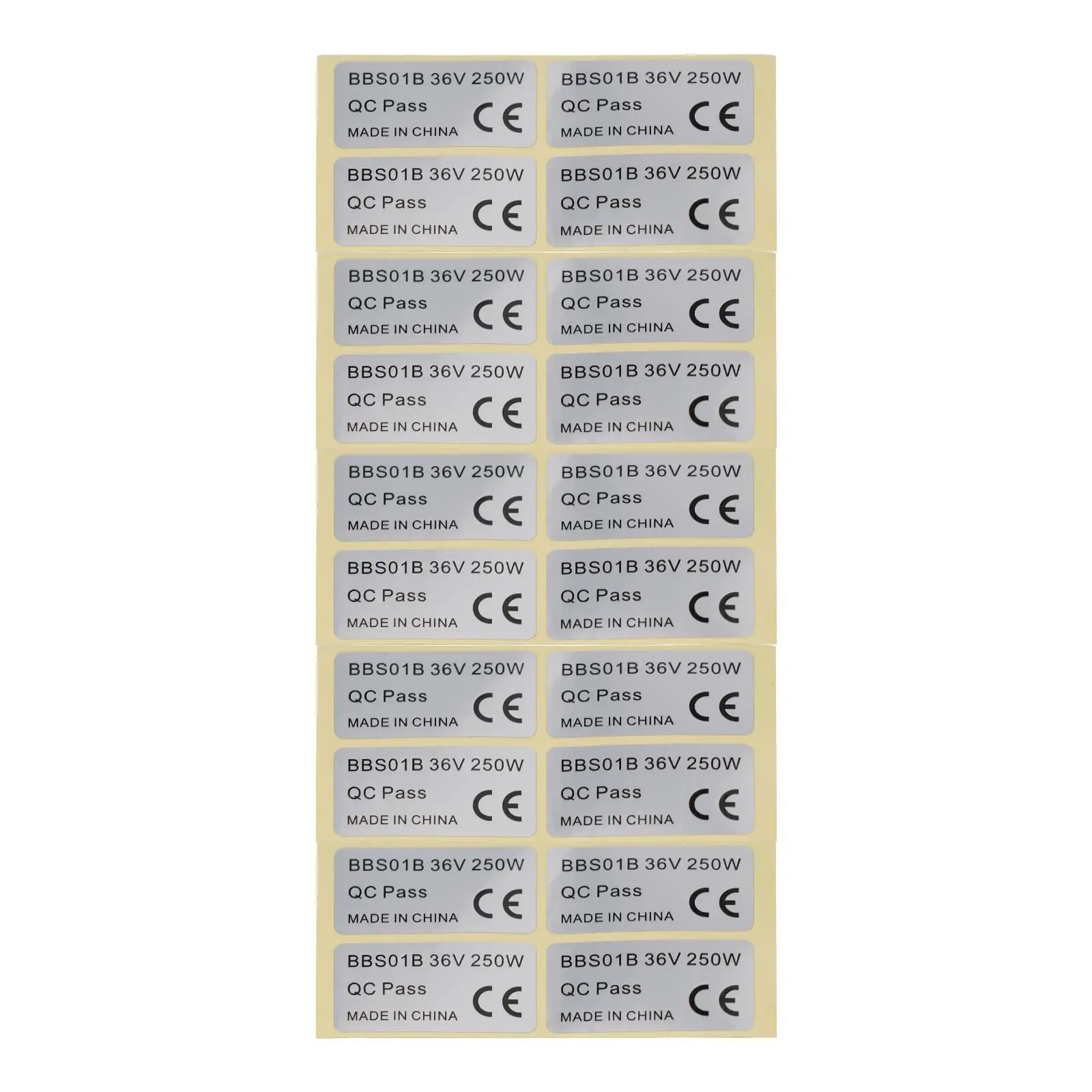 20Pcs PVC Sticker For Bafang 36V 250W 48V 750W Motor Decal Label For Electric Bicycle E-Bike BBS01/BBS02 Accessories