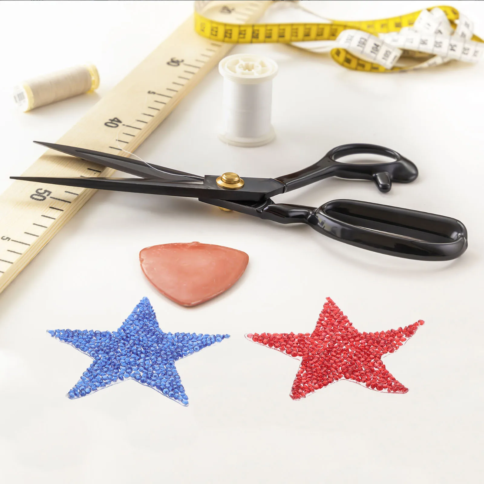 

12Pcs Rhinestone Star Applique Candy Color Resin Iron on Patches DIY Clothing Shoes Bags Decoration Craft Accessories