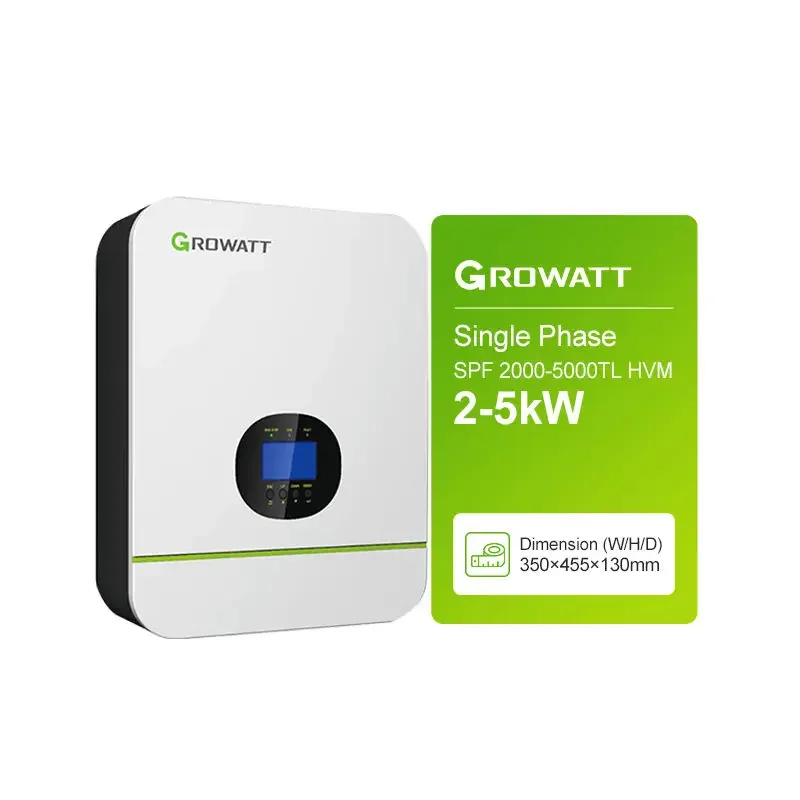 

Growatt PV System SPF 3000TL HVM - 24 3KW Off Grid Solar Inverter 24V 48V For Project Energy Storage