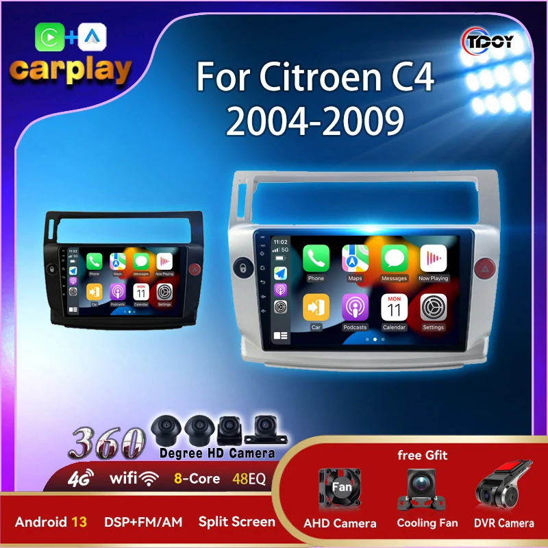 

Radio 2 din Android For Citroen C4 2004-2009 Auto Radio Car Player android auto Stereo Multimedia Bluetooth Player Car Radio