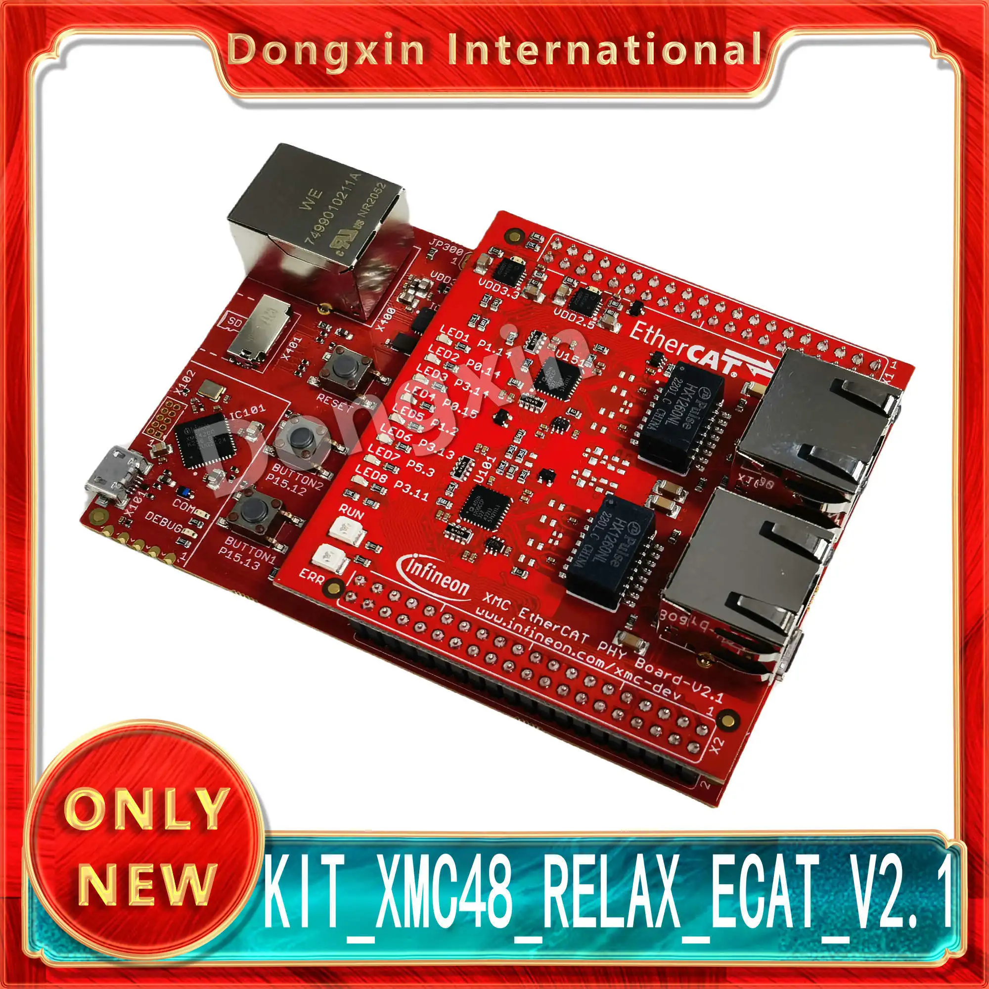

KITXMC48RELAXECATV1TOBO1 оригинальный kit_xmc48 _ relax_ecat_v2. 1 макетная плата