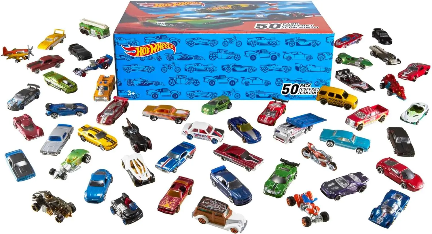 Random Hot Wheels Case Basic Die-Cast Toy Mini Carsl Goodie Bag Stuffers Authentic Decos Gift for Collectors and Kids