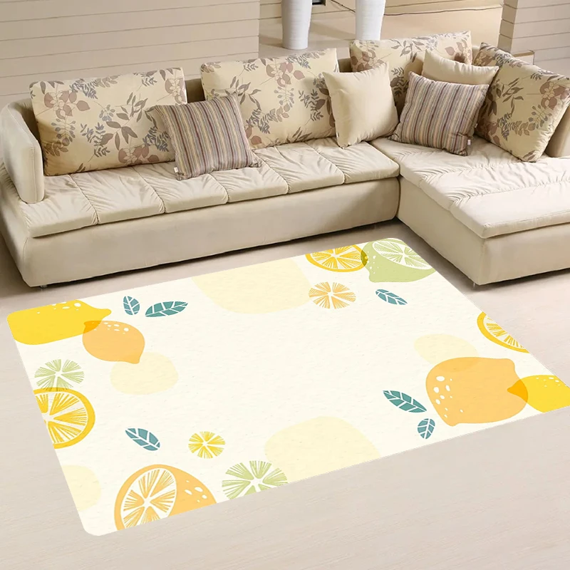 

Lemon Carpets Bathroom Mat Cartoon Fruit Living Room Rugs Cute Doormat Entrance Door Home Kitchen Carpet Balcony Foot Rug Mats