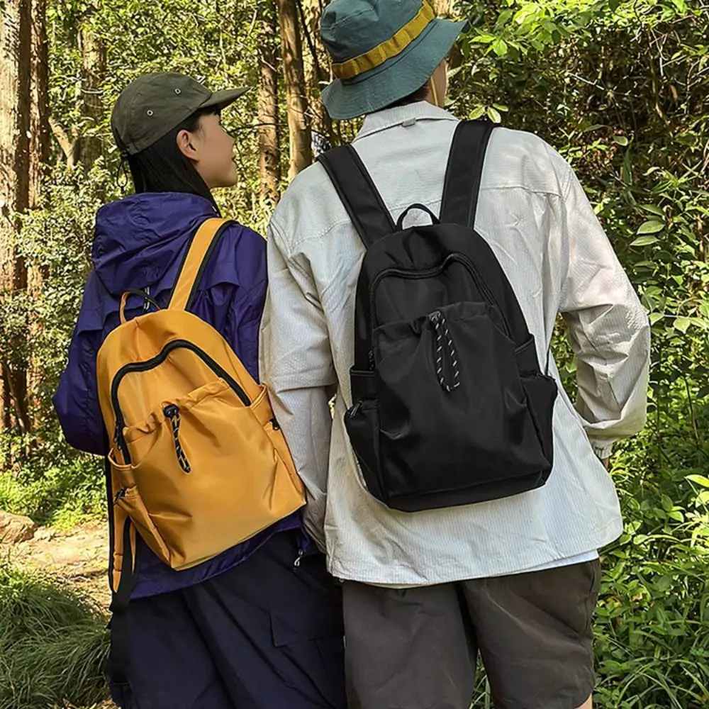 

Portable Small Pack Sport Nylon Backpack Solid Color Korean Style Solid Color Shoulder Bag Sport Handbag Casual Backpack Outdoor