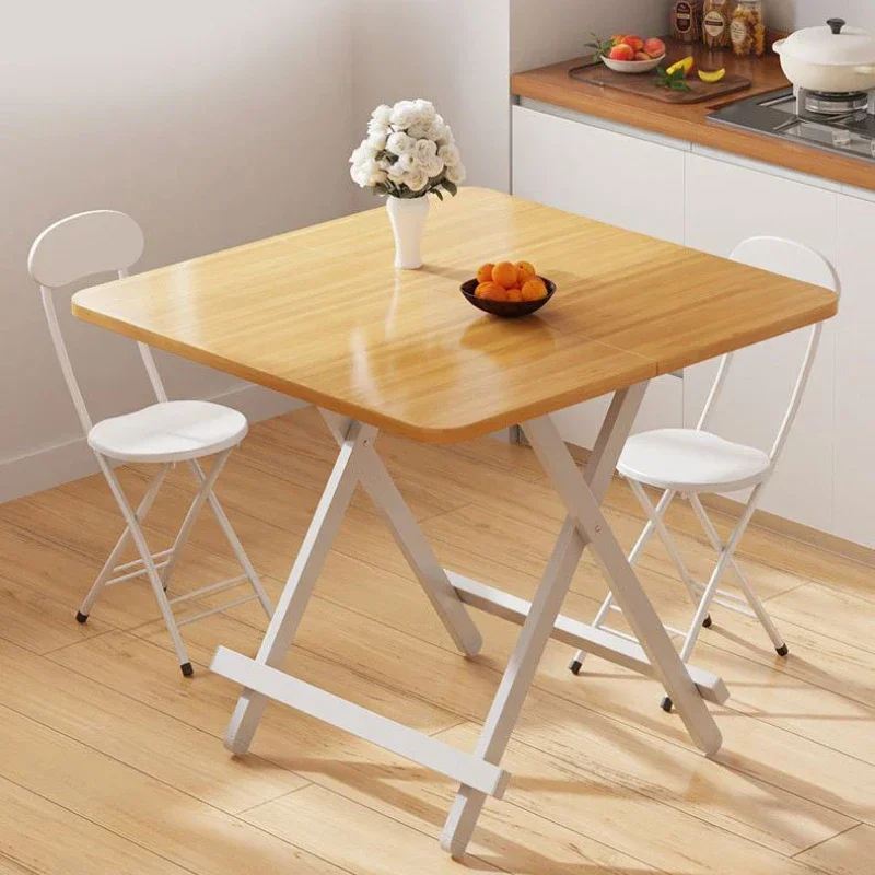 Juego de mesa y silla plegables, silla de comedor para el hogar, mesa y silla de comedor sencilla para exteriores, mesa y silla de comedor plegables
