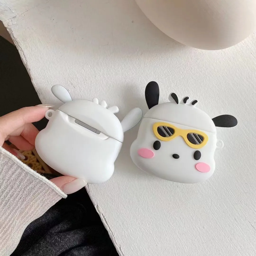 Funda de silicona suave para Airpods Pro 2, carcasa bonita de dibujos animados en 3D, perro Pochacco para Airpods 3