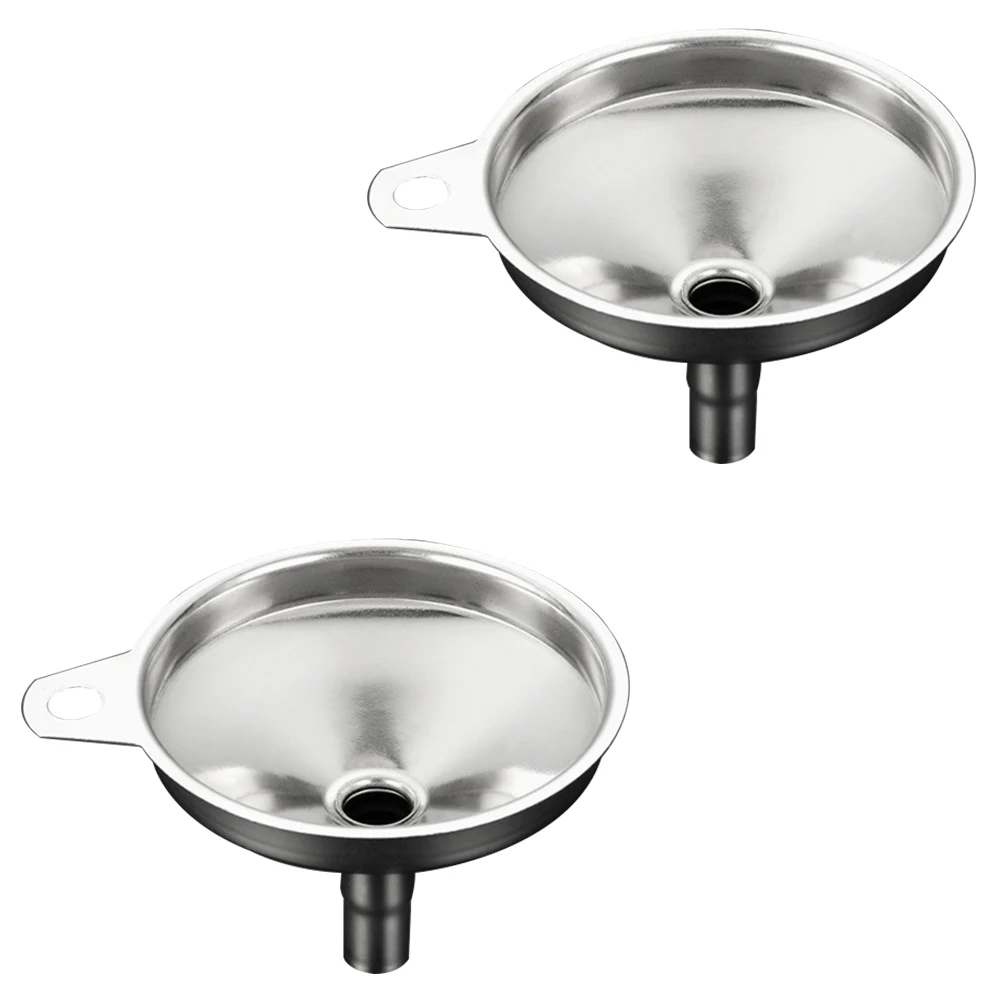 

2pcs Stainless Steel Funnel Mini Kitchen for Flasks Oil Bottle Household Gadgets Dry Ingredients Portable Storage