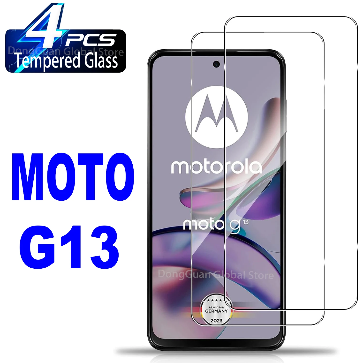 

For Motorola Moto G13, HD Tempered Glass Film 2/4Pcs 9H Screen Protector