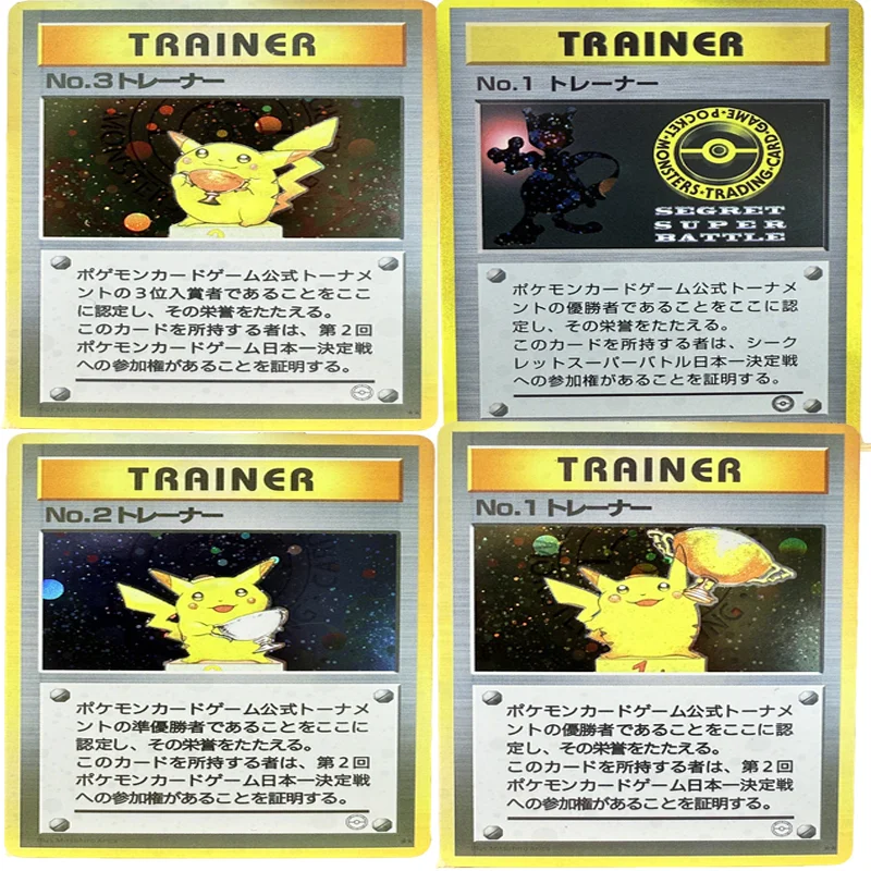 

DIY PTCK CARDS PKM Champion Series No.1 2 3 Trainer Single Cards Collectibles Anime Game Cards Kids Toys