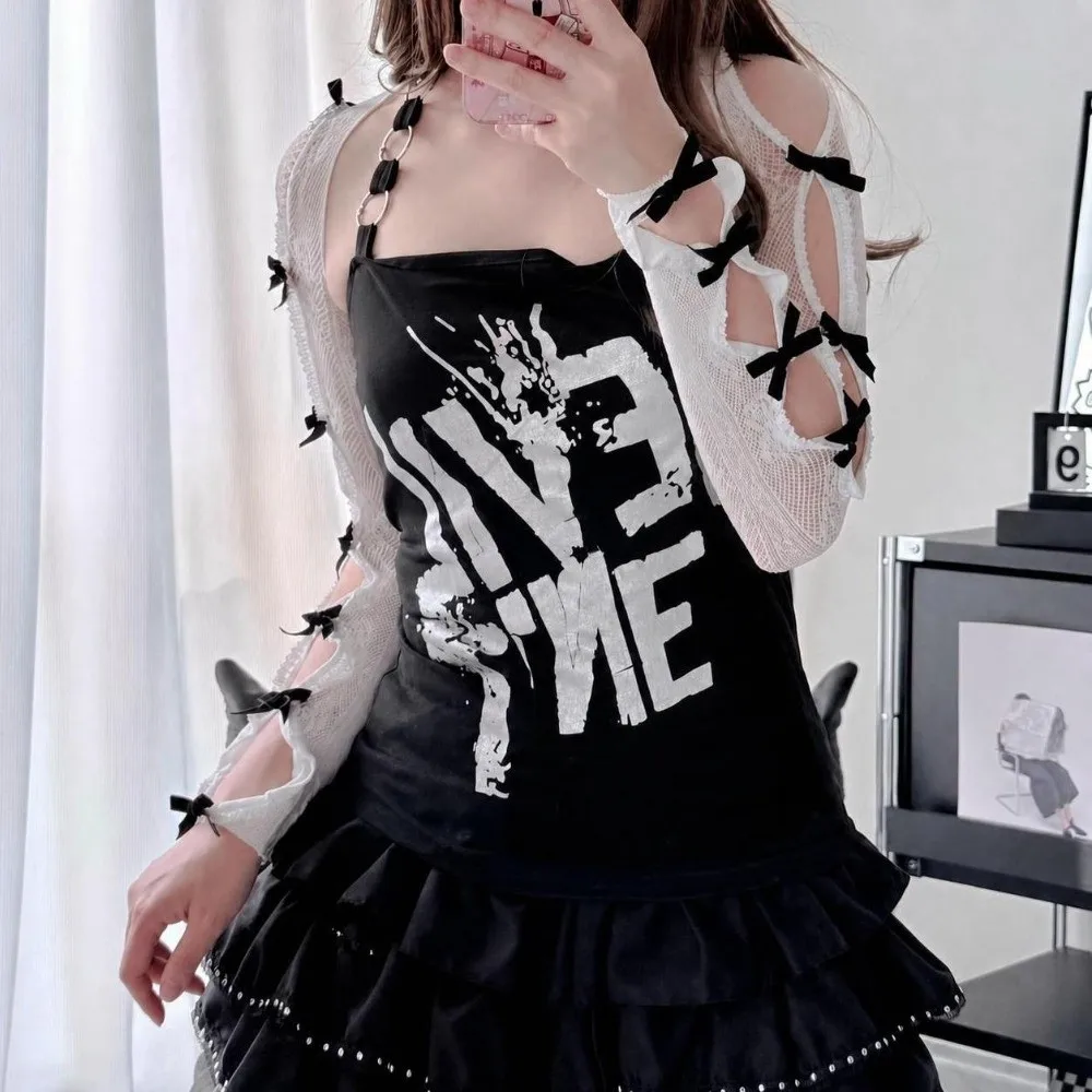 Ruffled Lace Women's Fingerless Gloves Elastic Band Floral Pattern Wrist Cuffs Ribbon Tie Lolita Style Mittens Cosplay Use