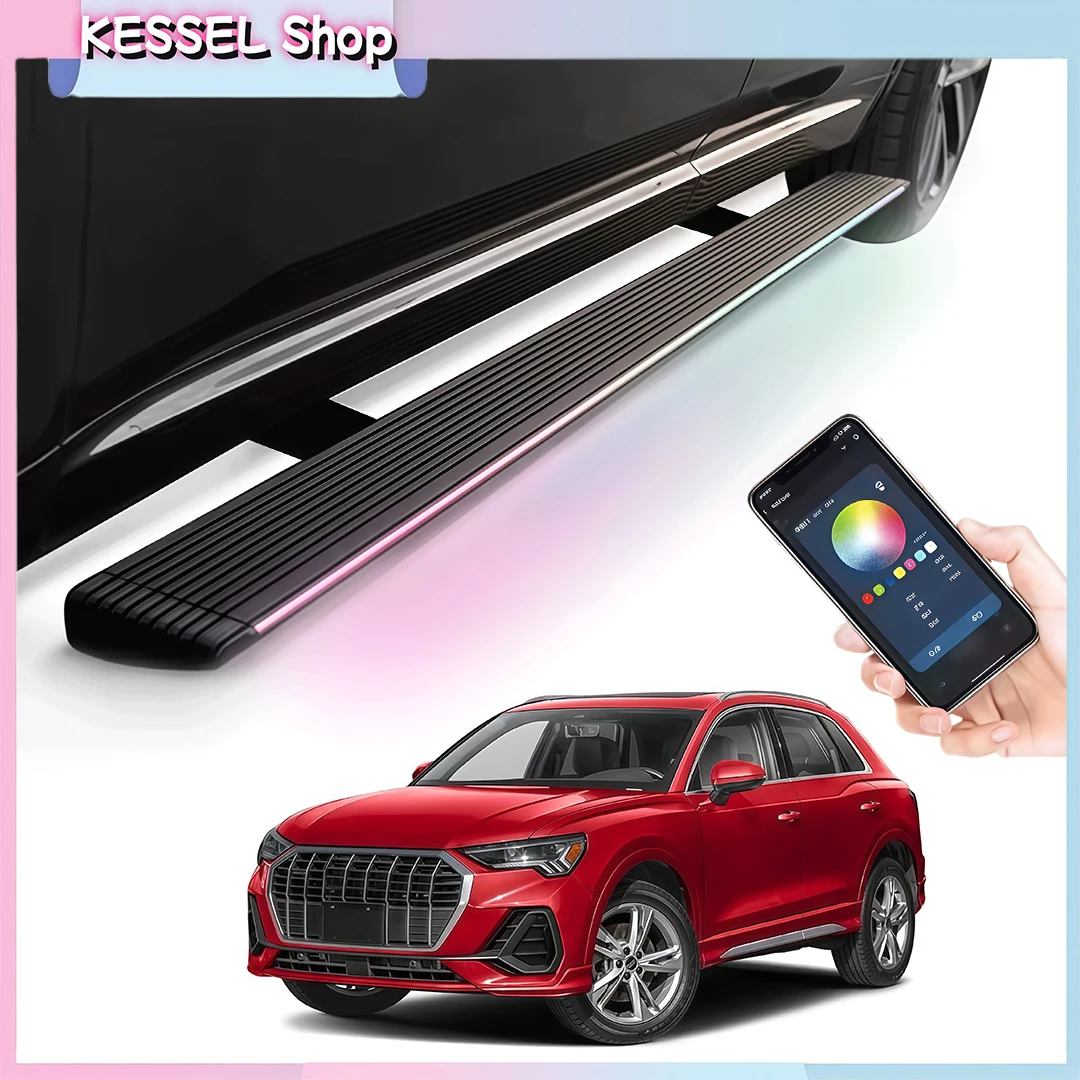 

Deployable Power Side Step with LED Light Electric Running Boards fits for Audi Q3 2019-2024 2025 Retractable Truck Steps