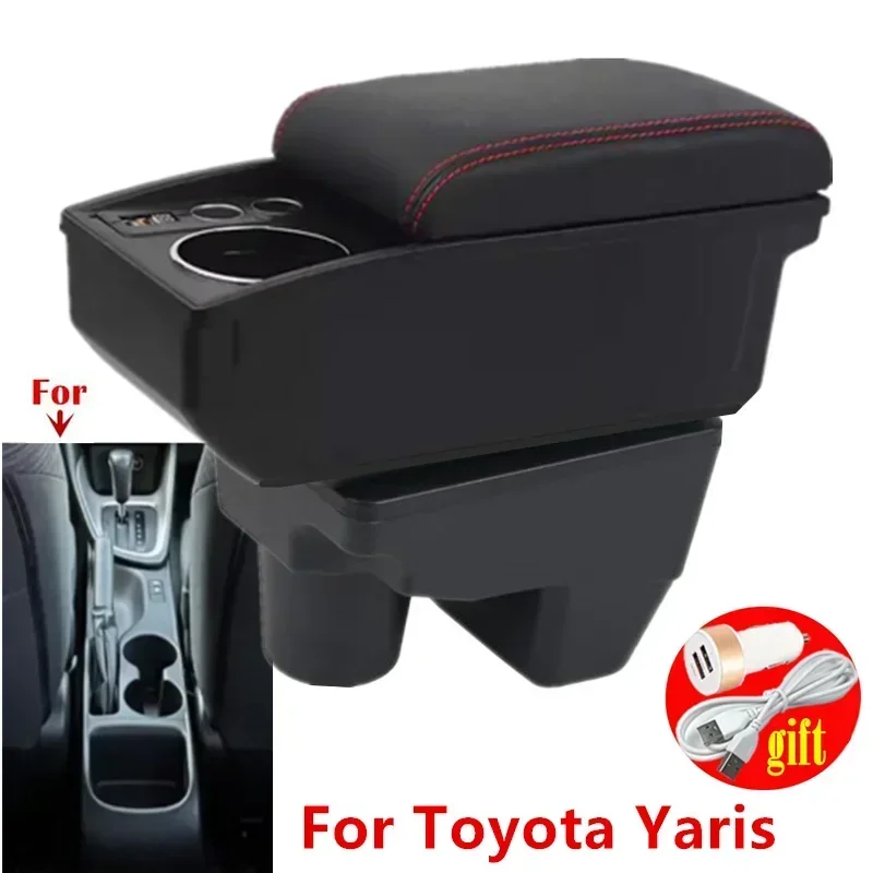 

central armrest For Toyota Yaris Armrest box For Toyota Yaris Elegant GR Car Armrest Storage box cup holder Dedicated Retrofit