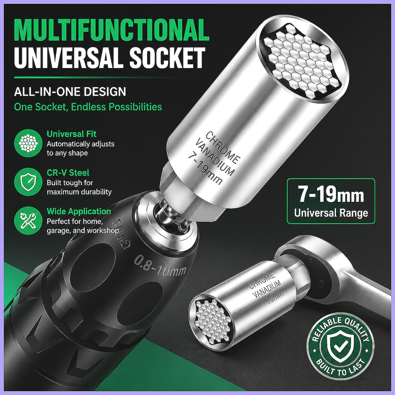 LA's Taiwan Multi-Function Magic Socket Set, Electric Drill Socket Wrench Adapter, Universal Screwdriver Bits Kit for Power T
