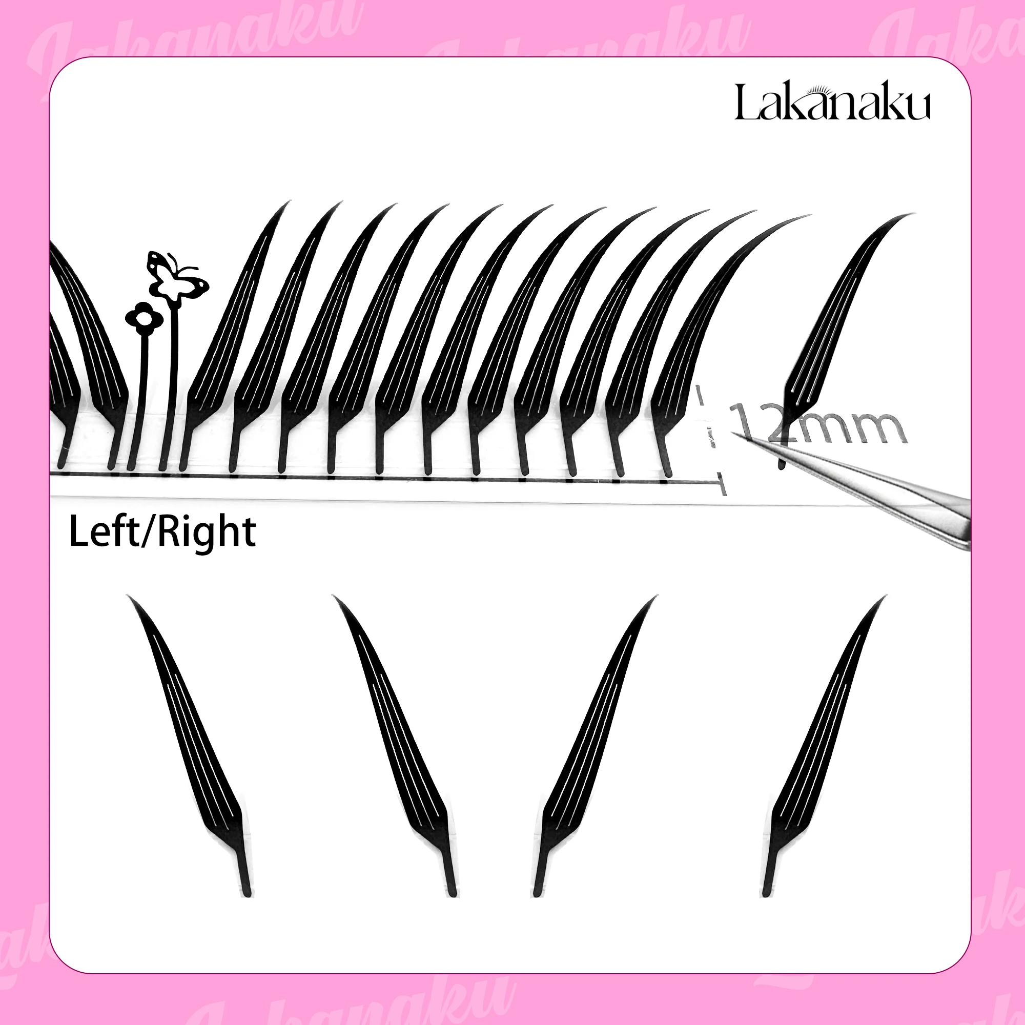 

LAKANAKU Fox Comic Spire Lashes Готовые вееры Наращивание ресниц Натуральные мягкие индивидуальные объемные накладные ресницы Поставщики макияжа