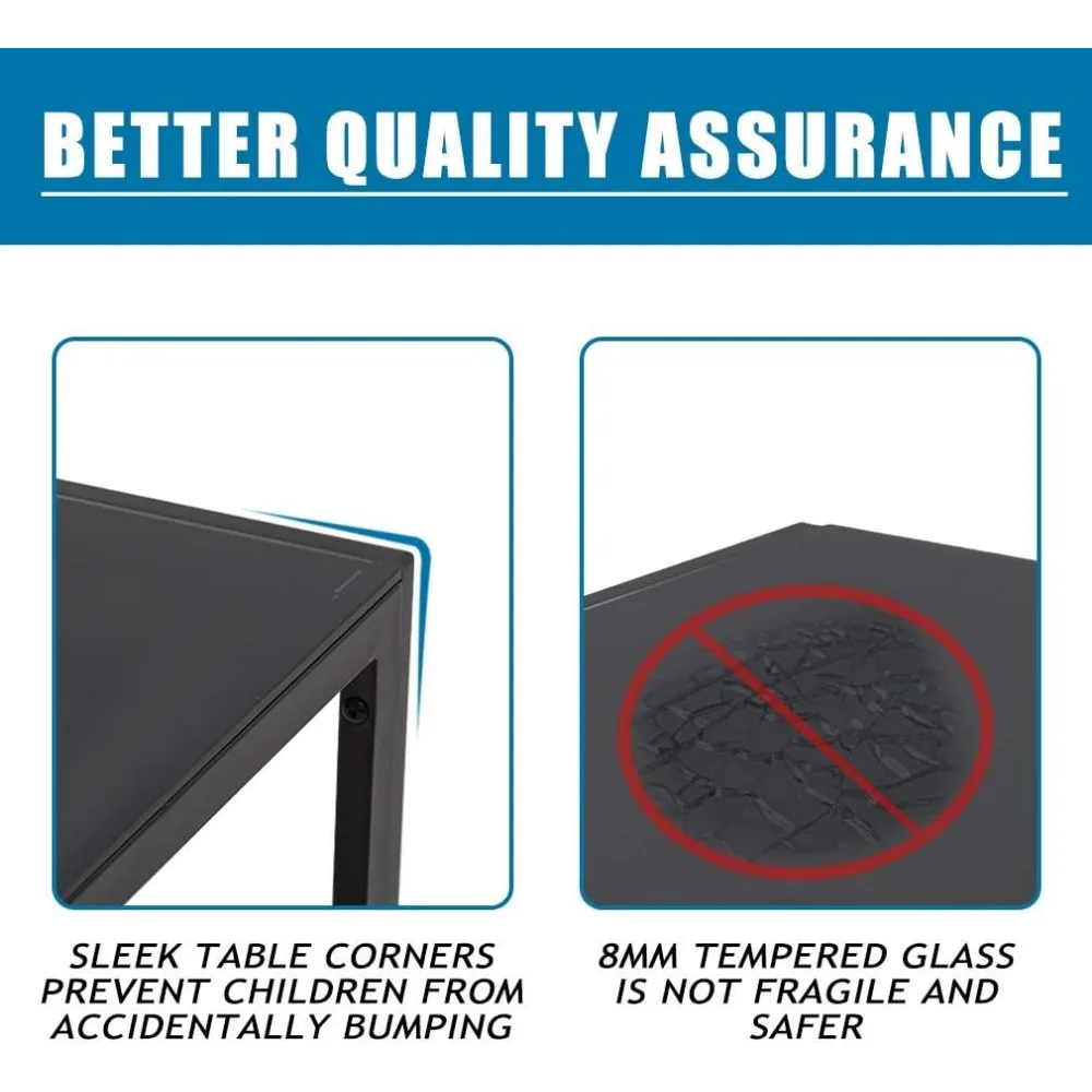 FDW Dining Table Set Glass Dining Room Table Set for Small Spaces Kitchen  and Chairs for 4  with Chairs