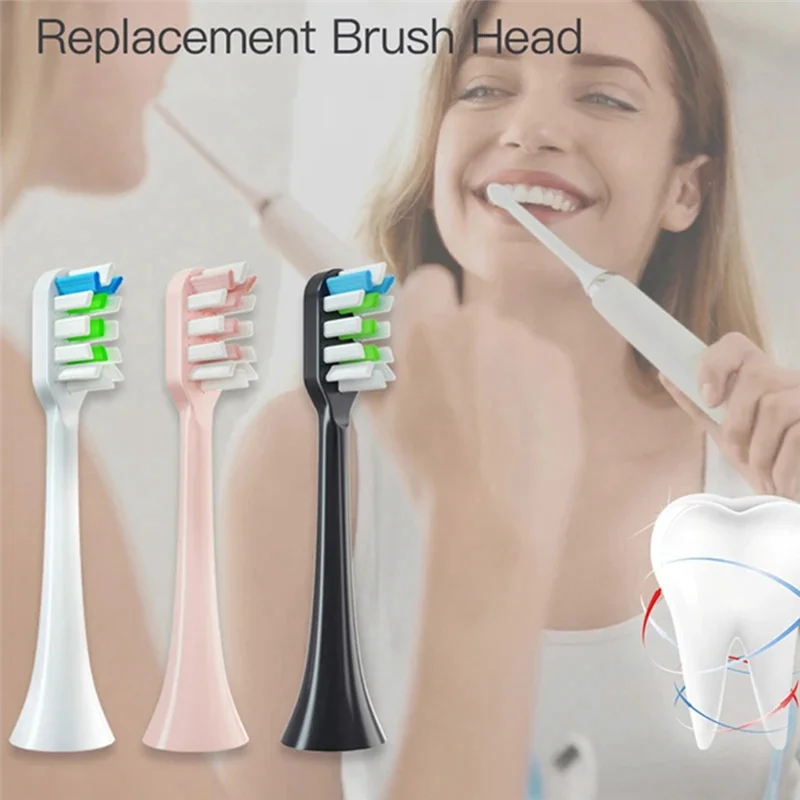 ABNM 10 Uds. Cabezales de repuesto empaquetados al vacío para cepillo de dientes eléctrico SOOCAS X3 X3pro X3U X5 V1 D3, fácil de usar rosa